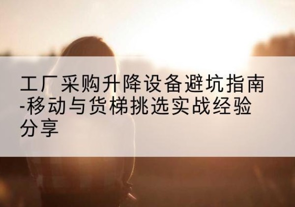 昭觉移动式升降机怎么选-工厂采购升降设备避坑指南-移动与货梯挑选实战经验分享